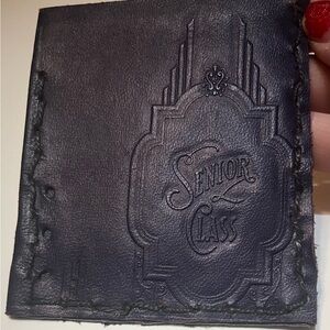 Vintage 1940s Leather "Senior Class"
Wallet/Pouch, 3.5" X 4"